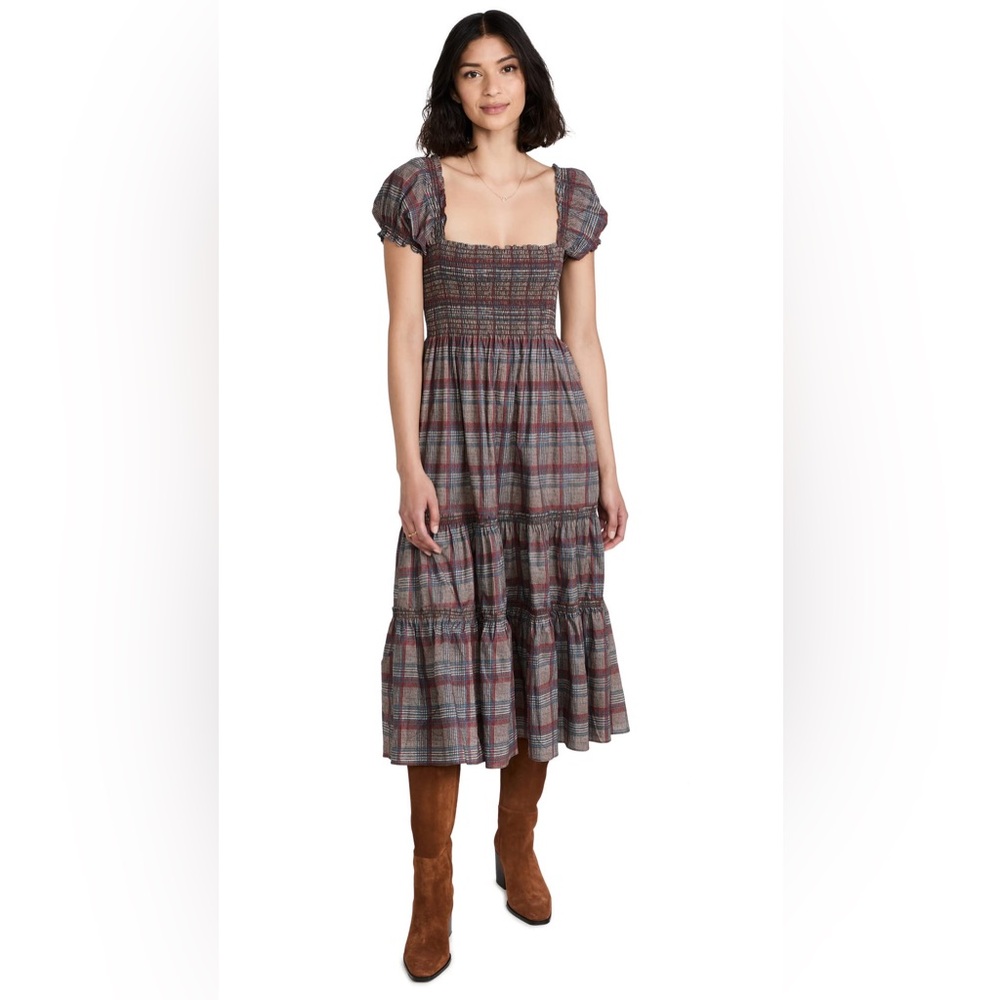 Plaid Midi Dress